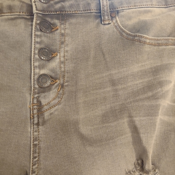 NWOT Grace&Lace Olive Gray Button Fly Jeans Size 12 - Picture 12 of 13
